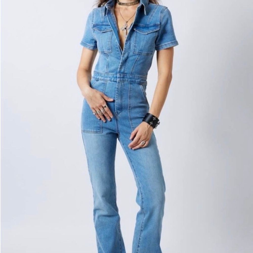 Signature 8 Denim Jumpsuit - Picture 2 of 13